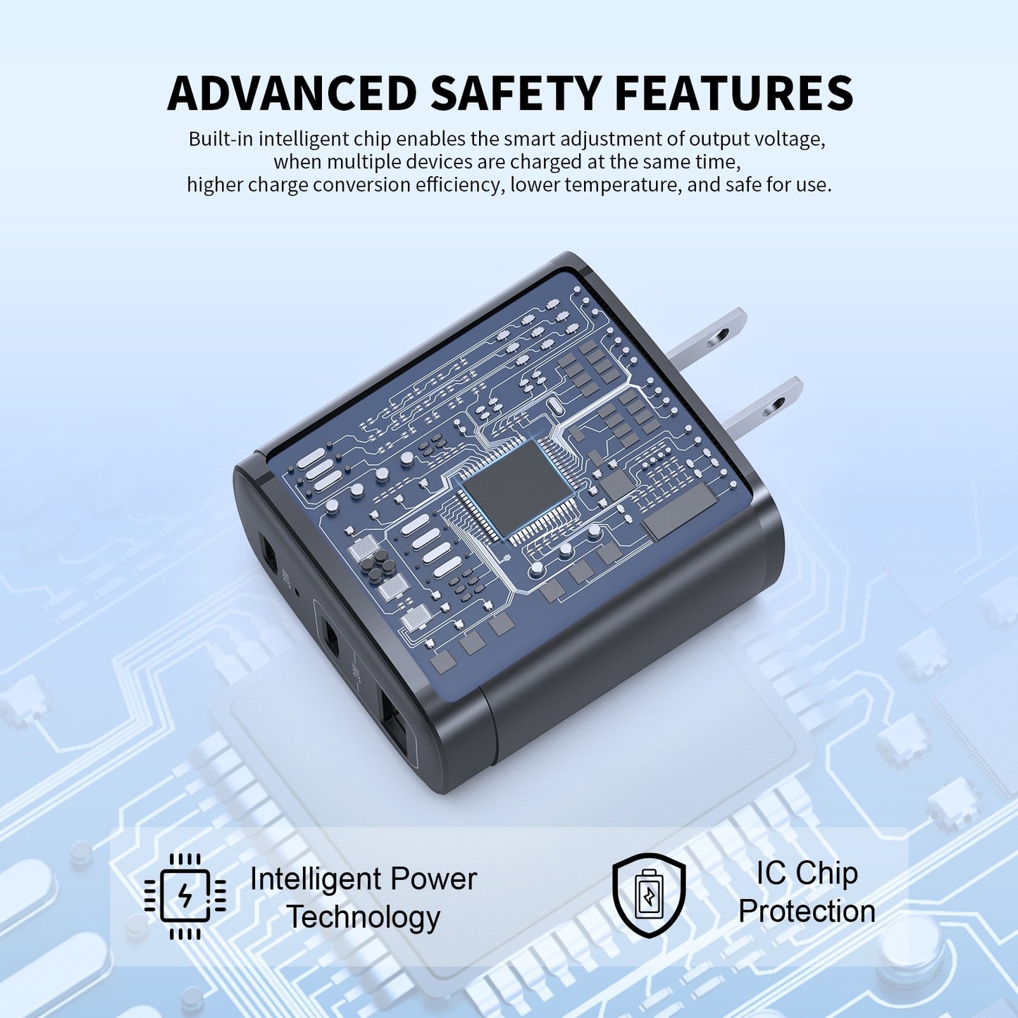 40W Dual PD+QC FAST WALL CHARGER