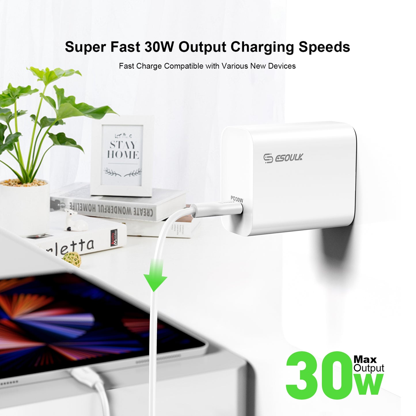 30W PD FAST WALL CHARGER