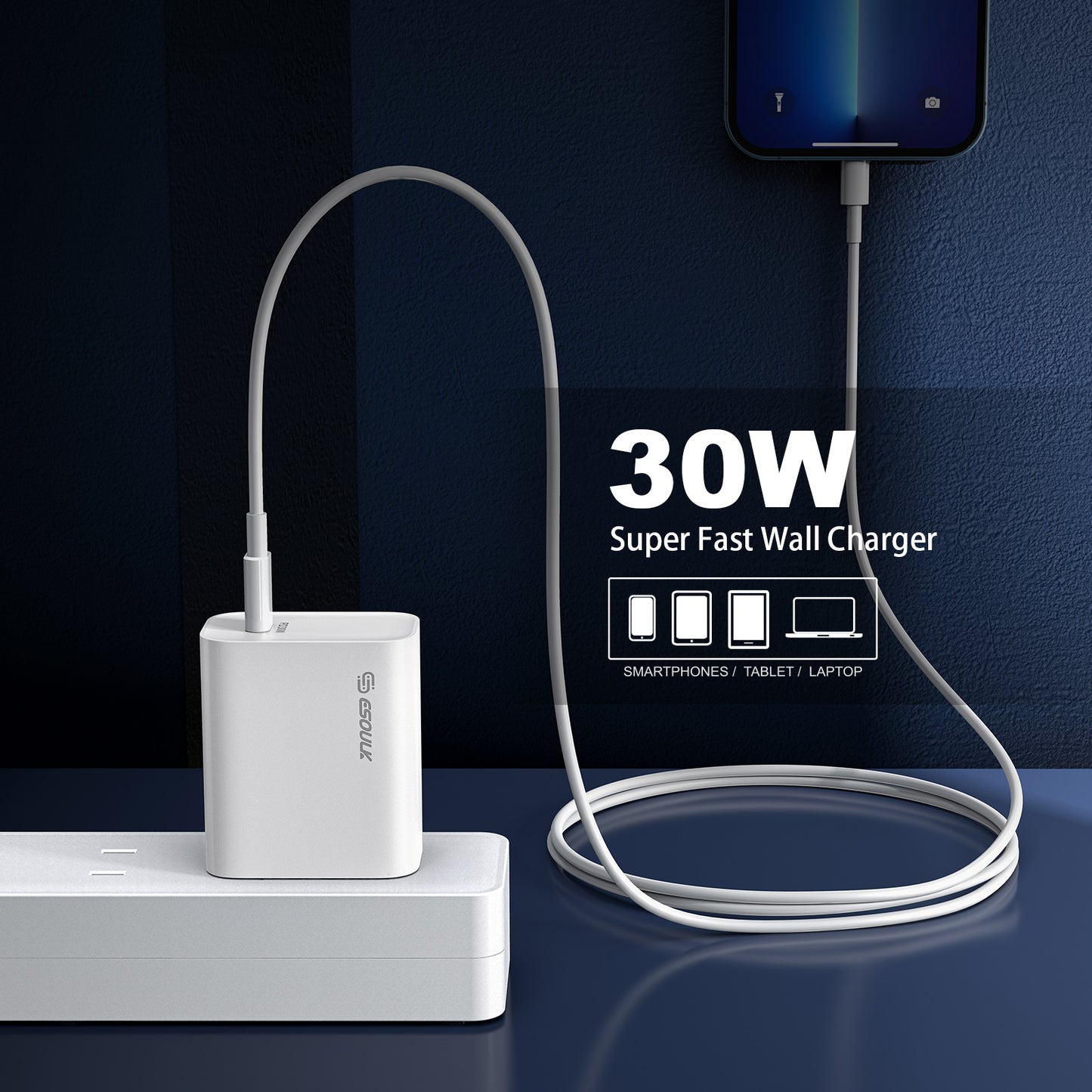 30W PD FAST WALL CHARGER
