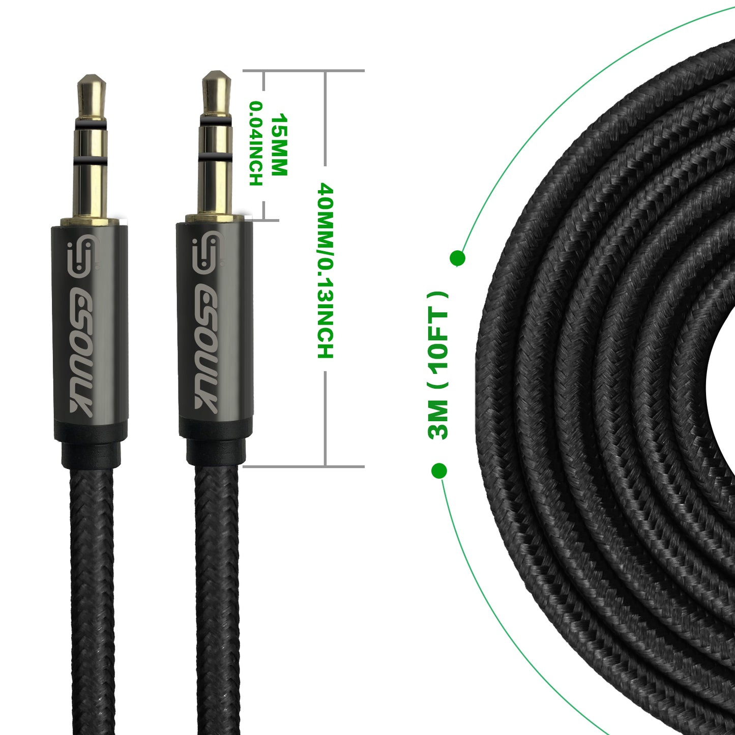 Esoulk AUX Cable 10FT